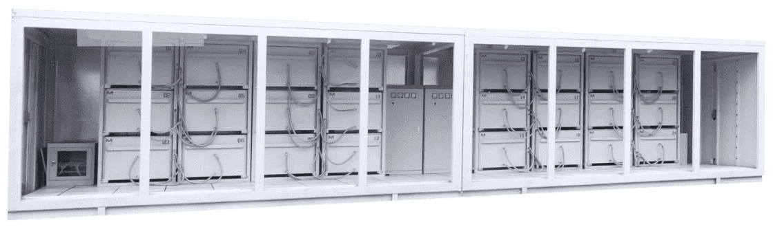 Internal enclosure structure of immersion mobile mining container